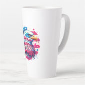 アメリカ – アメリカ愛国的なアメリカデザイン2017年7月4日 カフェラテマグ (右アングル)