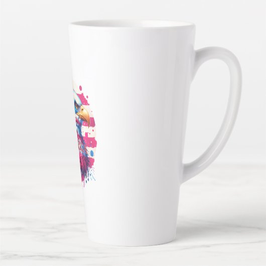 アメリカ – アメリカ愛国的なアメリカデザイン2017年7月4日 カフェラテマグ (右)