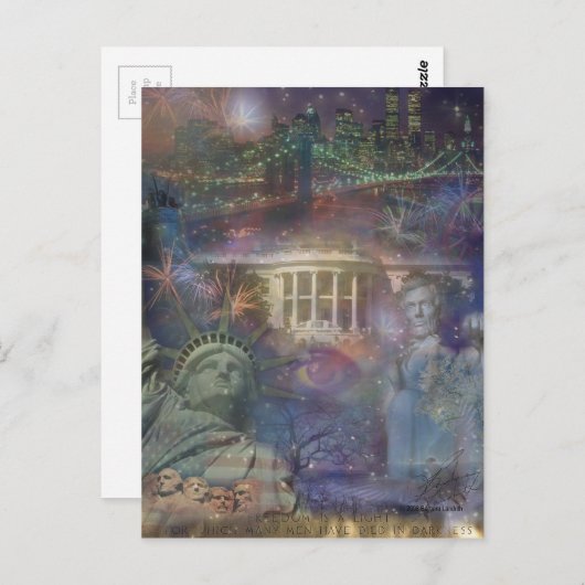 アメリカ – アメリカ美しい! ポストカード (正面/裏面)