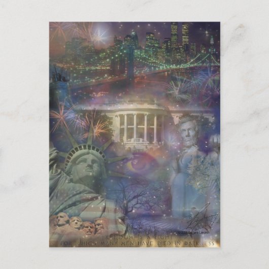 アメリカ – アメリカ美しい！ ポストカード (正面)