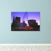 アメリカ、アメリカ、シカゴ。グラントのバッキンガム噴水 キャンバスプリント (インサイチュ (ウッドフロア))