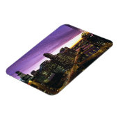 アメリカ、アメリカ、シカゴ。シカゴのスカイラインと川 マグネット (左側)