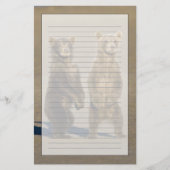 アメリカ。アラスカ州.沿岸性褐色熊の子牛 便箋 (正面)