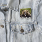 アメリカ、アラスカ、カトマイ国立公園、クカク湾、 缶バッジ (インサイチュ)