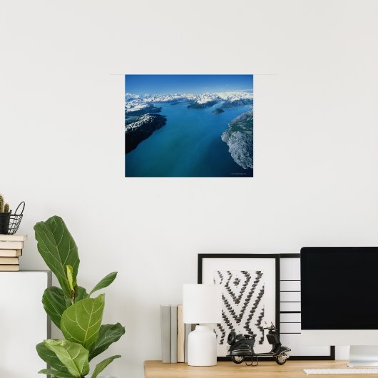 アメリカ,アラスカ,グレイシャーベイ国立公園,空中表示 ポスター (ホームオフィス)