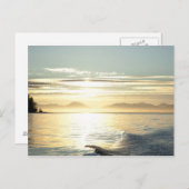 アメリカ、アラスカ、ケチカン近くの南東、日没。 ポストカード (正面/裏面)