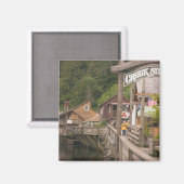 アメリカ，アラスカ，ケチカン，クリーク通り，ダウンタウン マグネット (正面/裏面)