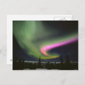 アメリカ、アラスカ、チェナ熱春。オーロラ2 ポストカード (正面/裏面)