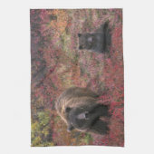 アメリカ、アラスカ、デナリ国立公園。グリズリーベア キッチンタオル (縦)