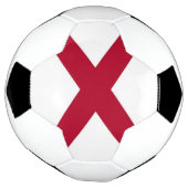 アメリカ・アラバマ州旗を持つ愛国的なサッカーボール サッカーボール (回転)
