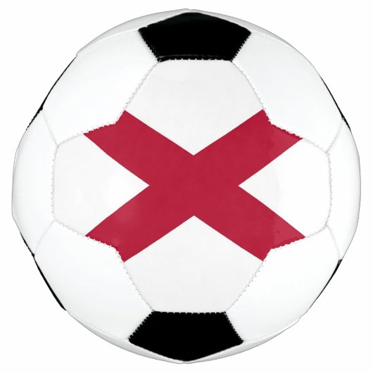 アメリカ・アラバマ州旗を持つ愛国的なサッカーボール サッカーボール (正面)
