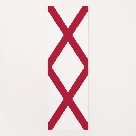 アメリカ，アラバマ州旗を持つ愛国的なヨガマット ヨガマット (正面)