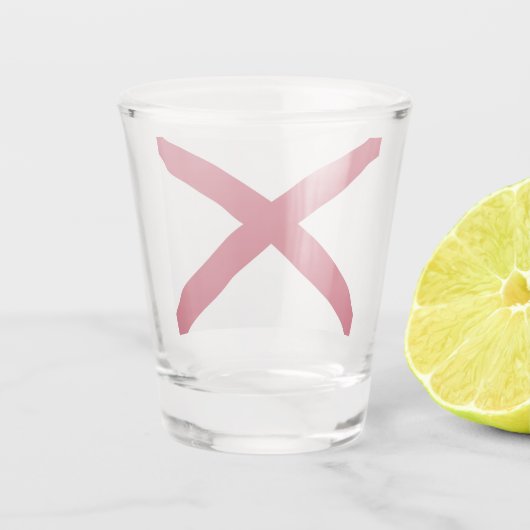 アメリカ・アラバマ州旗を掲げた愛国的なショットグラス ショットグラス (裏面)