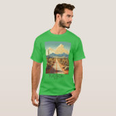 アメリカ アリゾナ州ツーソン市のヴィンテージな旅行イラスト Tシャツ (正面フル)