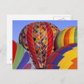 アメリカ, アリゾナ州, ヴァル・ヴィスタ。カラフルな熱気球 ポストカード (正面/裏面)