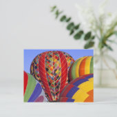 アメリカ, アリゾナ州, ヴァル・ヴィスタ。カラフルな熱気球 ポストカード (スタンド正面)