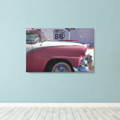 アメリカ、アリゾナ、ウィリアムズ。リト1950年代66町 キャンバスプリント (インサイチュ (ウッドフロア))