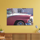 アメリカ、アリゾナ、ウィリアムズ。リト1950年代66町 キャンバスプリント (インサイチュ (リビング))