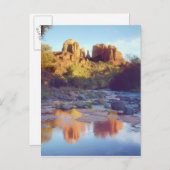 アメリカ、アリゾナ、セドナ。大聖堂の岩の反射 ポストカード (正面/裏面)
