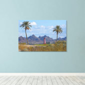 アメリカ、アリゾナ、ハバスシティ湖。次の灯台 キャンバスプリント (インサイチュ (ウッドフロア))