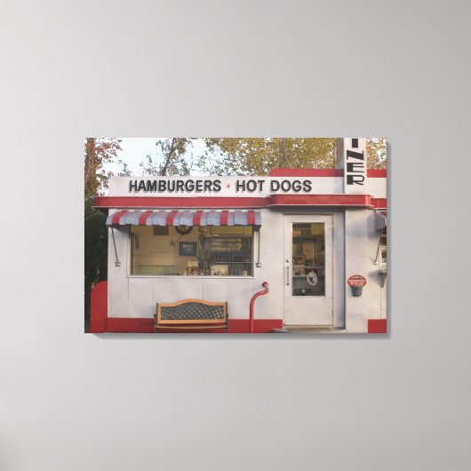 アメリカ、アリゾナ、ビスビー:日陰Dell Motel, All 2 キャンバスプリント (正面)