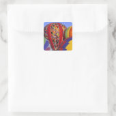 アメリカ、アリゾナ、ヴァル・ビスタ。熱カラフル気 スクエアシール (バッグ)