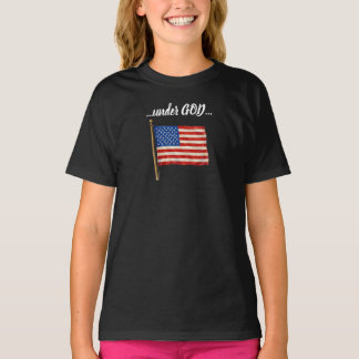 アメリカ・アンダー・ゴッド ホワイトフォント Tシャツ