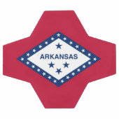 アメリカ・アーカンソー州旗を掲げた愛国的なサッカーボール サッカーボール (フラット)