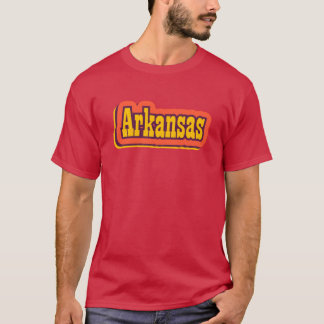 アメリカ・アーカンソー州 レトロ風タイポグラフィー オーバーサイズ Tシャツ