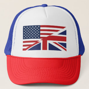 アメリカ-イギリスによって結合される旗 キャップ