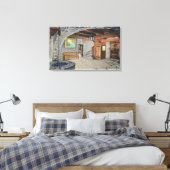 アメリカ、イギリス、およびフラグのフランスの表示 キャンバスプリント (インサイチュ (寝室))