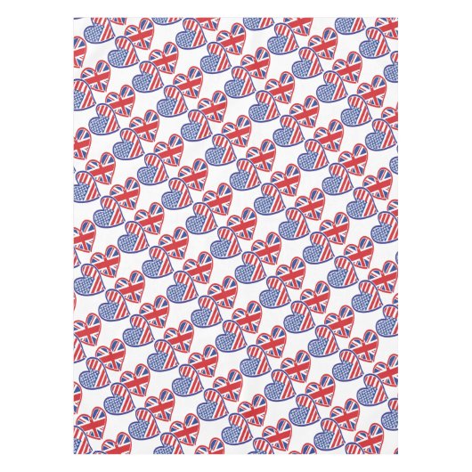 アメリカ – - – イギリス – 愛 テーブルクロス (正面)