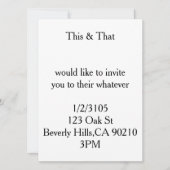 アメリカ イギリス 招待状 (正面)