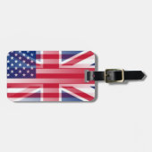 アメリカ+イギリス+旗+荷物タグ ラゲッジタグ (正面横)
