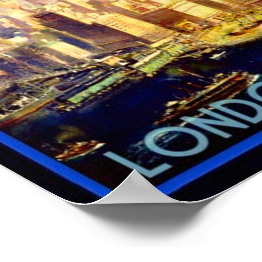 «アメリカ/イギリス:1950ニューヨークシティ-インパルピアル航空路 ポスター (角)