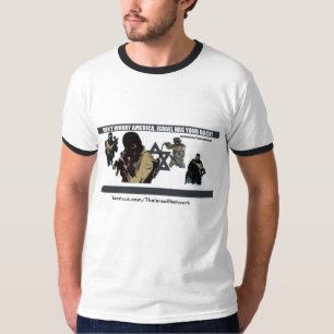 アメリカ、イスラエル共和国を持っていますあなたの背部Tシャツを心配し Tシャツ