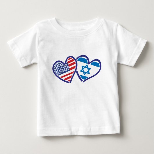 アメリカ – イスラエル – ラブファイナル ベビーTシャツ (正面)