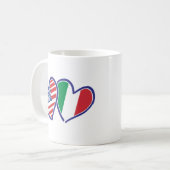 アメリカ – イタリア – 愛 コーヒーマグカップ (正面左)