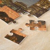 アメリカ イリノイ州 シカゴ:都市スカイライン/夕方 ジグソーパズル (側面)