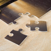 アメリカ、イリノイ、シカゴ、シティー・スカイライン、マリーナ ジグソーパズル (側面)