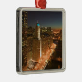 アメリカ、イリノイ、シカゴ：ループ：建物 メタルオーナメント (右)