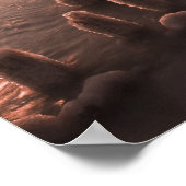 アメリカ、イリノイ、シカゴ、湖の上の都市スカイライン4 ポスター (角)