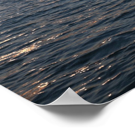 アメリカ、イリノイ、シカゴ、湖の上の都市スカイライン ポスター (角)