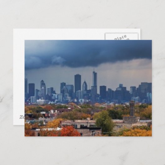 アメリカ、イリノイ、シカゴ、街並み ポストカード (正面/裏面)