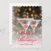 アメリカ、イリノイ、メタモラ、クリスマスカクテル シーズンカード (正面/裏面)