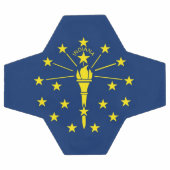 アメリカ・インディアナ州旗を持つ愛国的なサッカーボール サッカーボール (フラット)