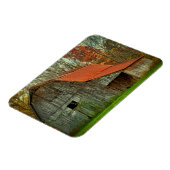 アメリカ、インディアナ州。農村風景、つる植物被覆納屋 マグネット (左側)