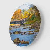 アメリカ、インディアナ。白内障滝州保養 ラージ壁時計 (傾斜)