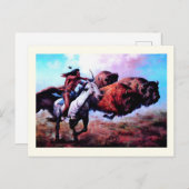 アメリカ・インディアン・狩り・バッファロー ポストカード (正面/裏面)