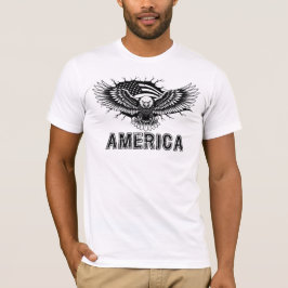 アメリカ、イーグルアメリカ国旗 Tシャツ